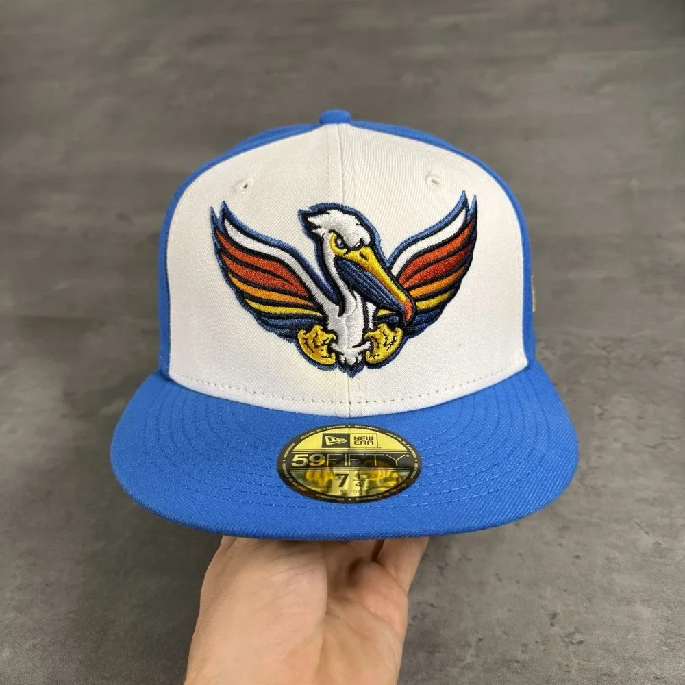 Myrtle Beach Pelicans Hat New Era Cap 7 1/4 Blue White Copa‎ Minor 59Fifty Farm